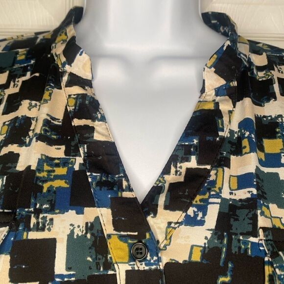 Verve Ami Pullover 3/4 Sleeves V-Neck Large Tunic Top - Picture 3 of 7